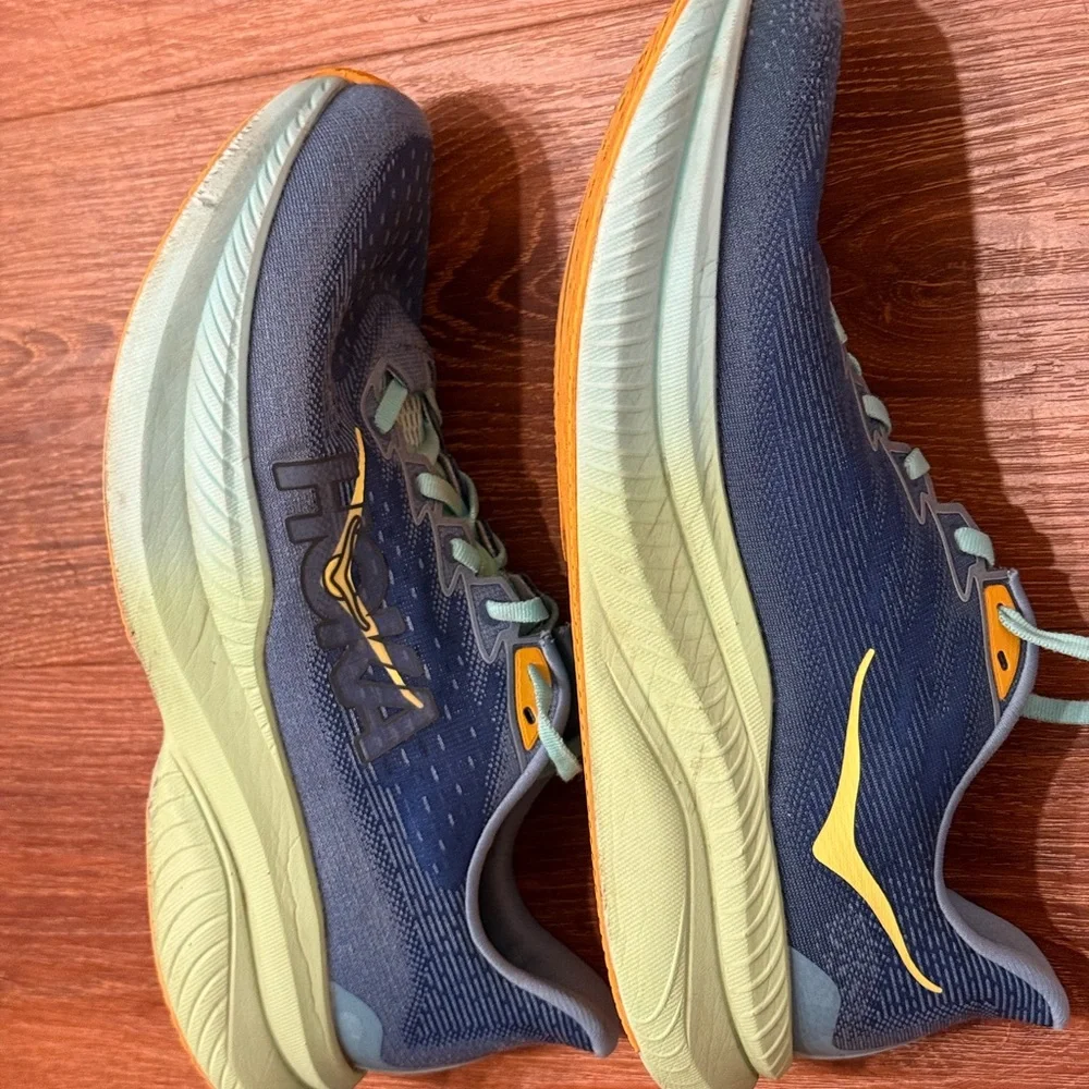 Hoka Men’s Blue and Green Running Shoes - Picture 6 of 10